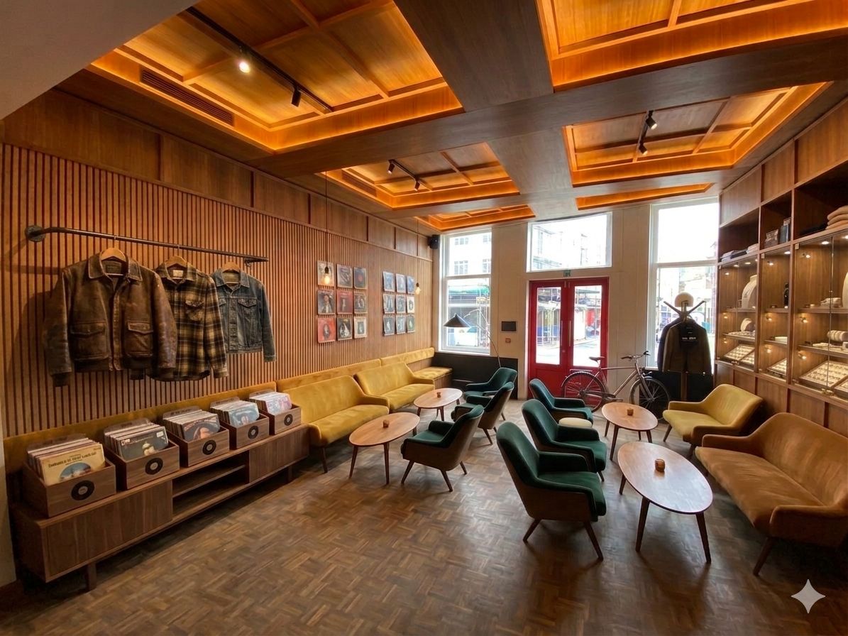 The SHELTER wine shop and fashion hallway
